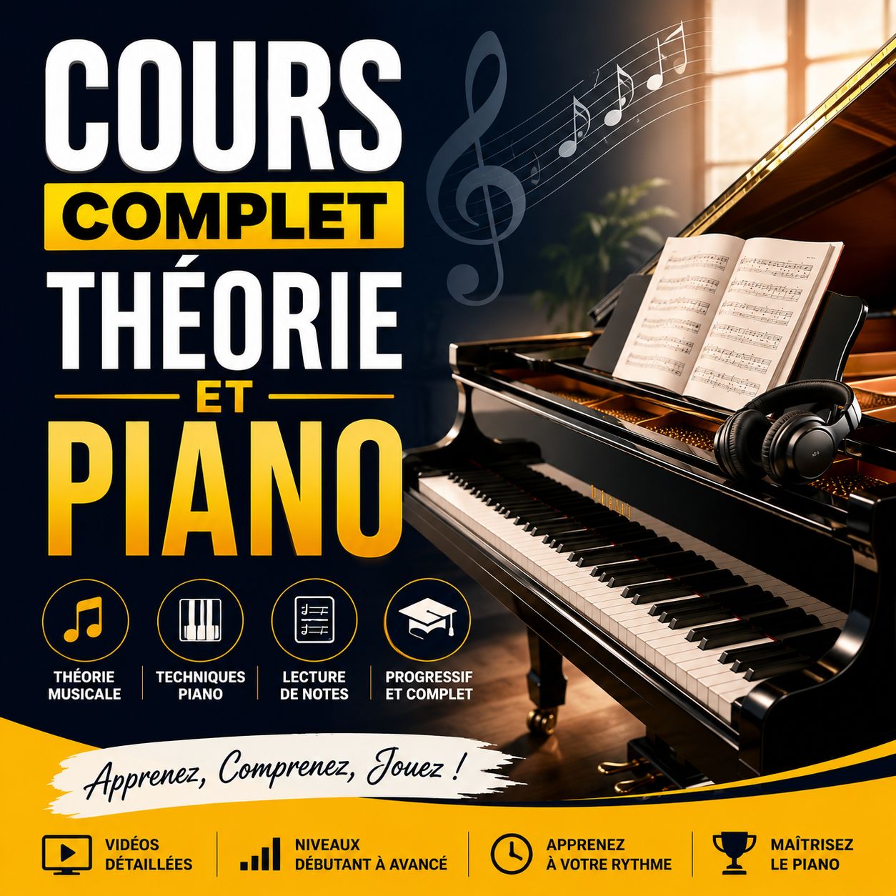 Cours Complet Théorie et Piano – Maîtrisez la Musique Instantanément