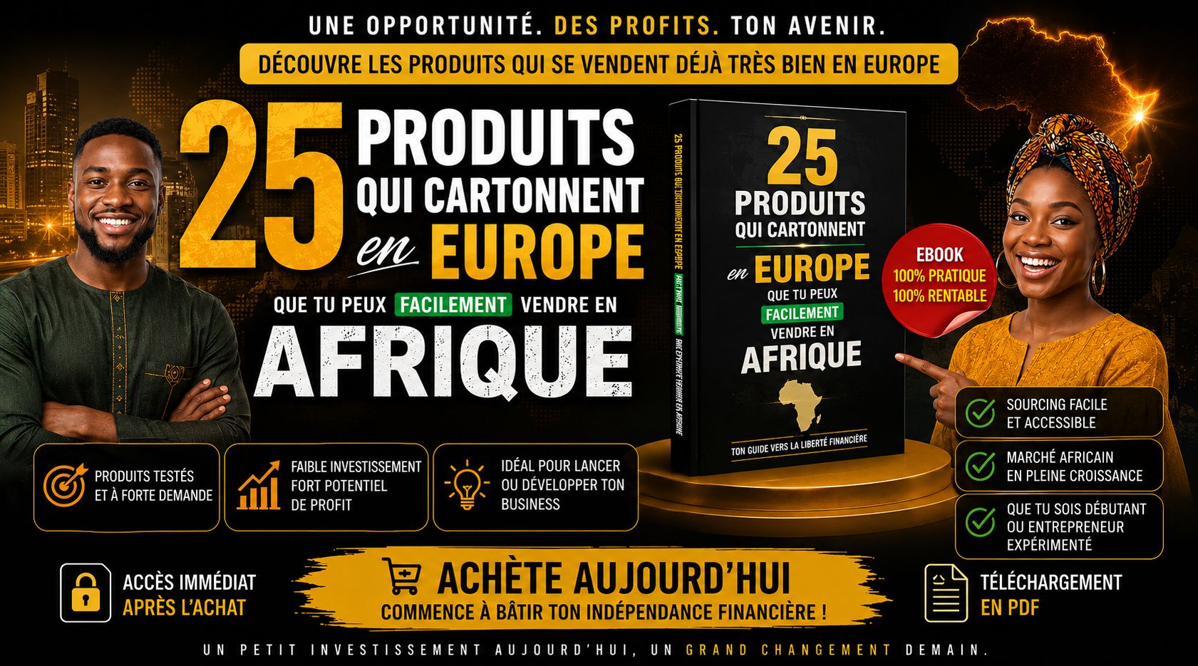 25 BUSINESS QUI MARCHENT EN EUROPE QUE TU PEUX FACILEMENT VENDRE EN AFRIQUE EN 2026