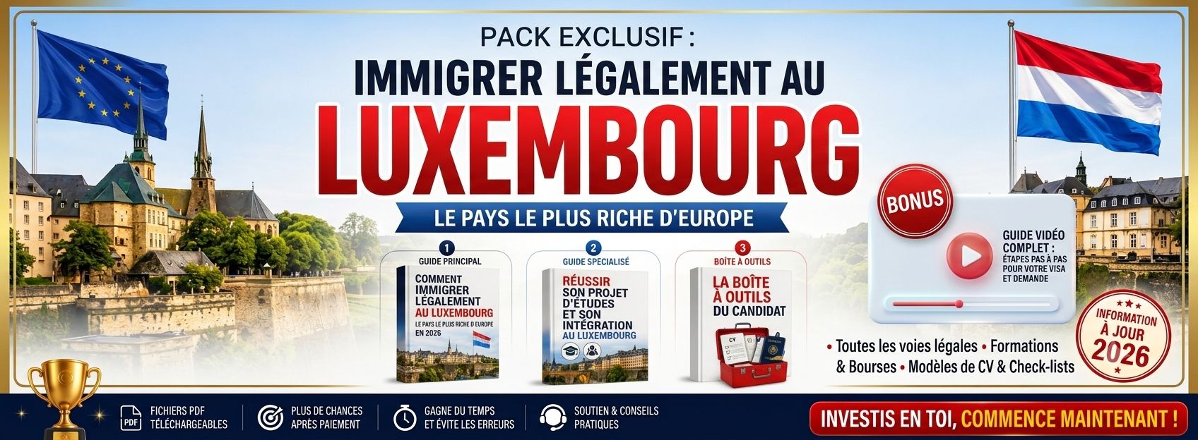 Le visa en 6 mois pour le pays le plus riche d'Europe : Le Luxembourg 🇱🇺