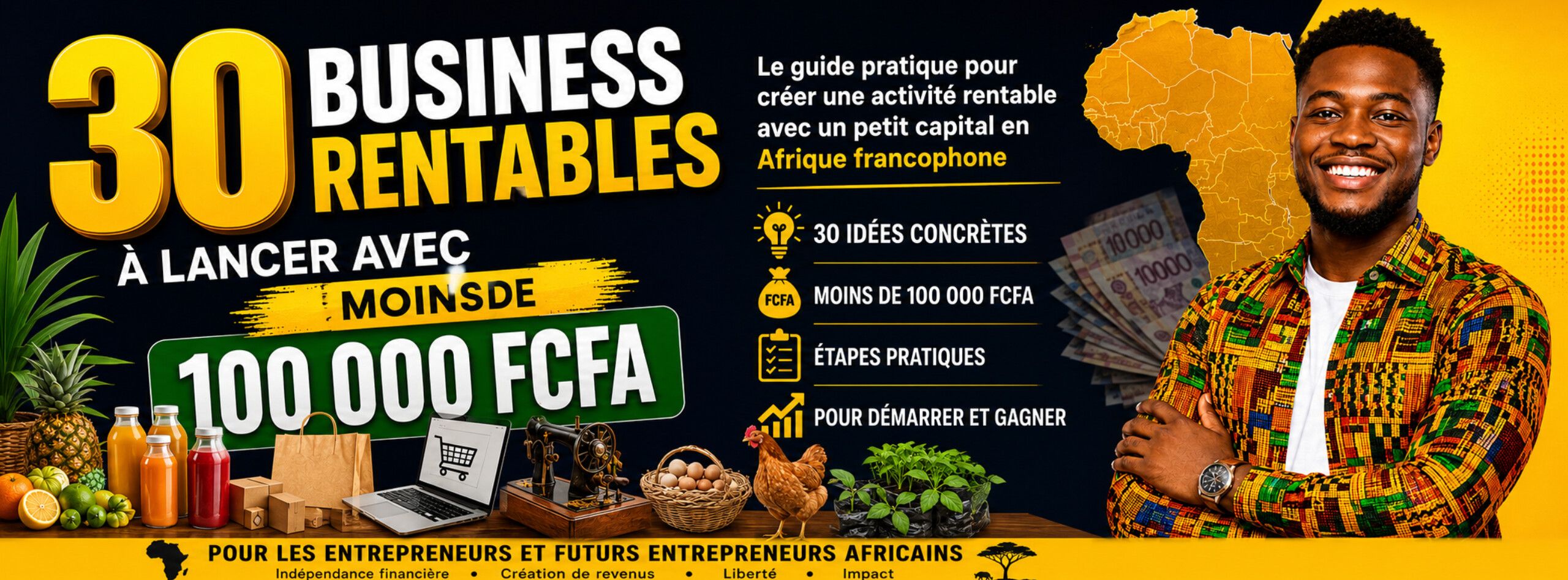 30 BUSINESS RENTABLES À LANCER AVEC MOINS DE 100.0000 F.CFA
