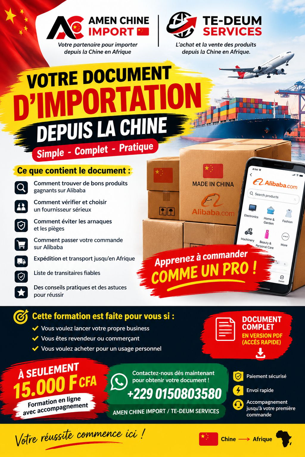 Manuel Pratique pour Importer depuis la Chine via Alibaba