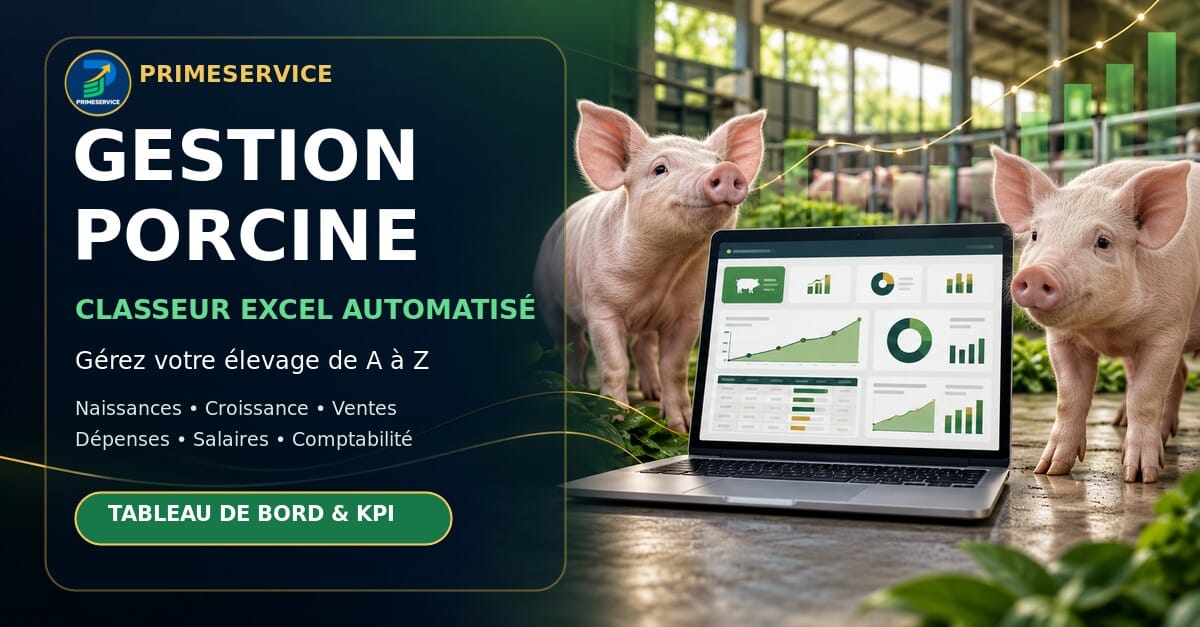 Suivi d'Élevage Porcin — Fichier Excel complet