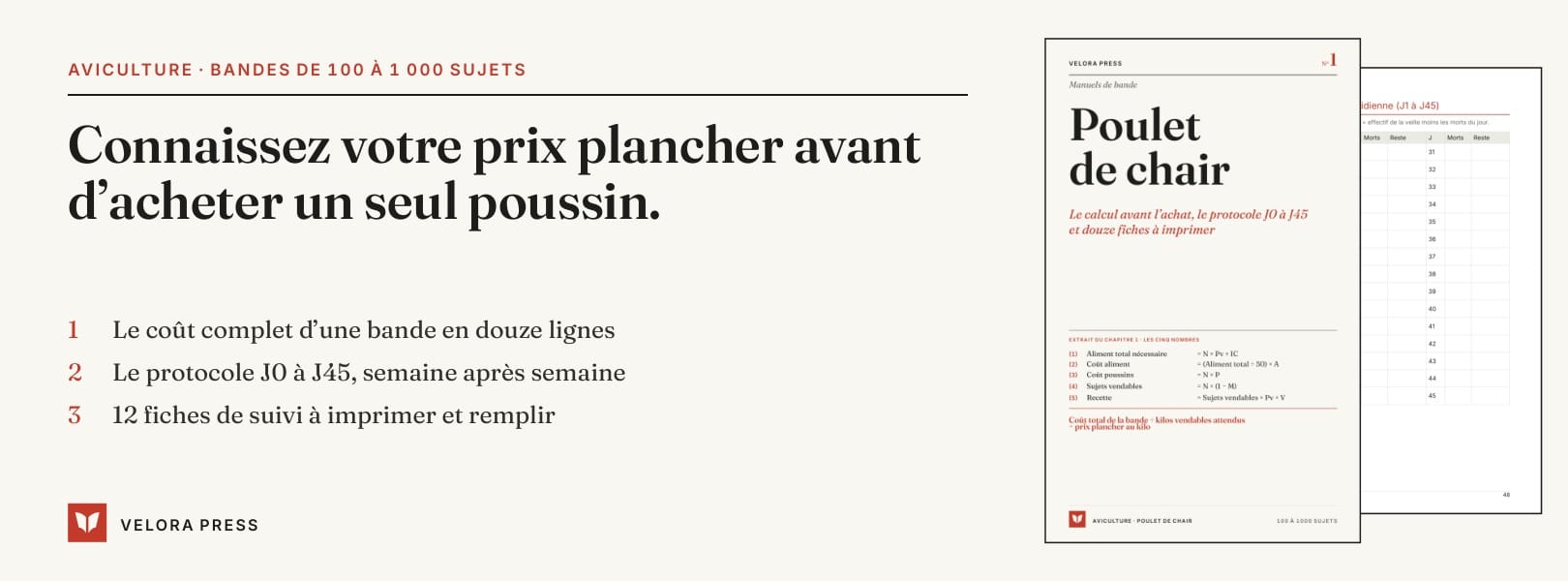 Poulet de chair, le manuel de bande