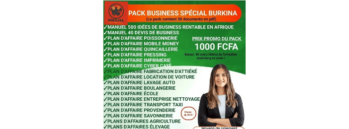 Pack business spécial Burkina