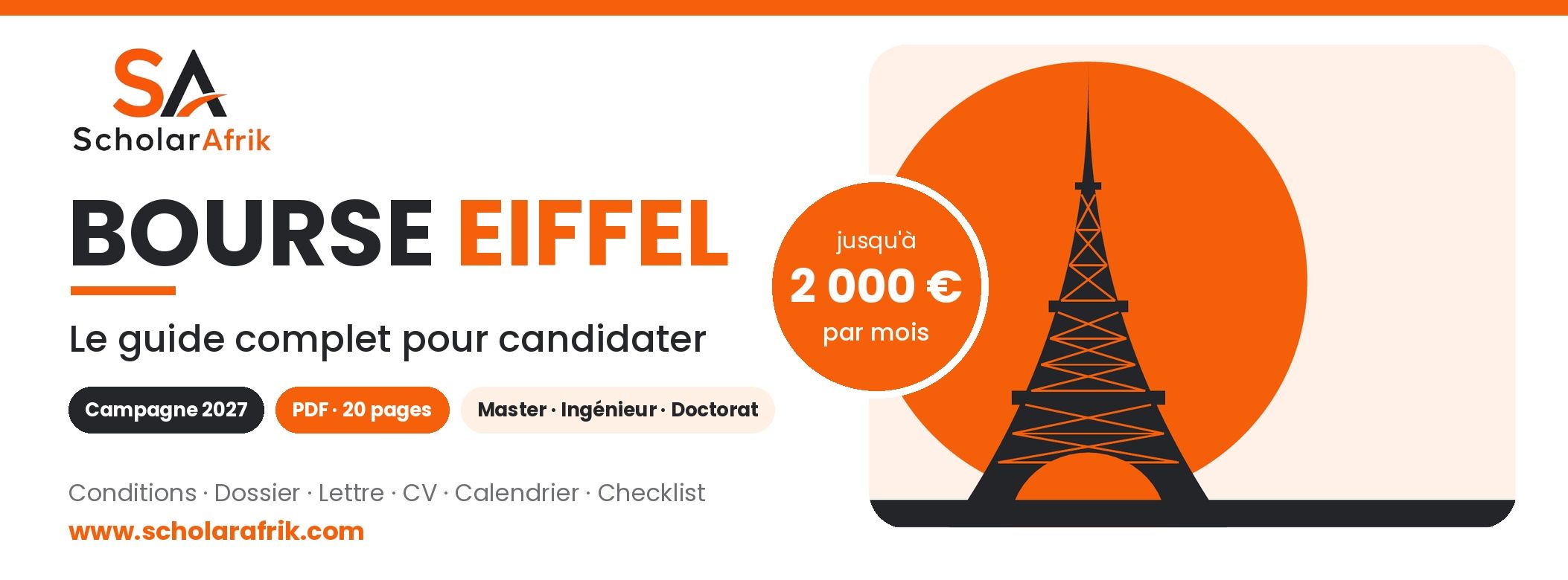 Guide Premium – Bourse Eiffel 2027-2028 | Réussir sa candidature avec méthode