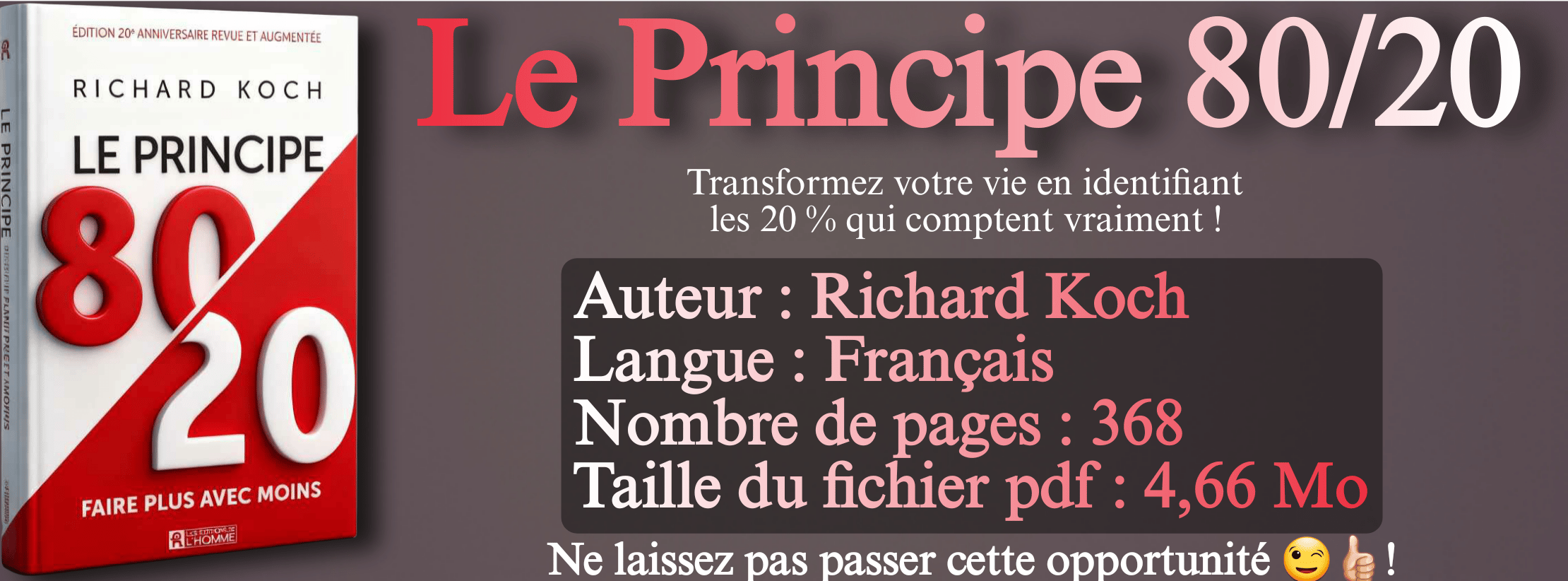 Le principe 80/20