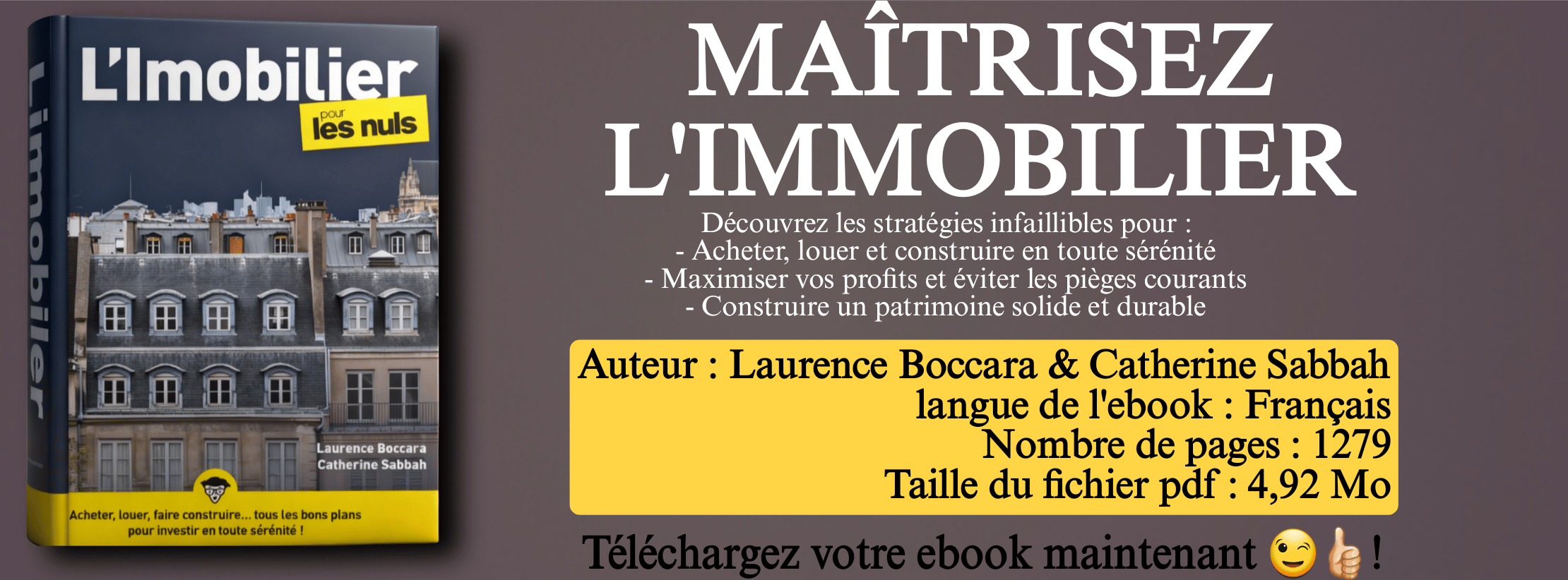L'Immobilier pour les nuls