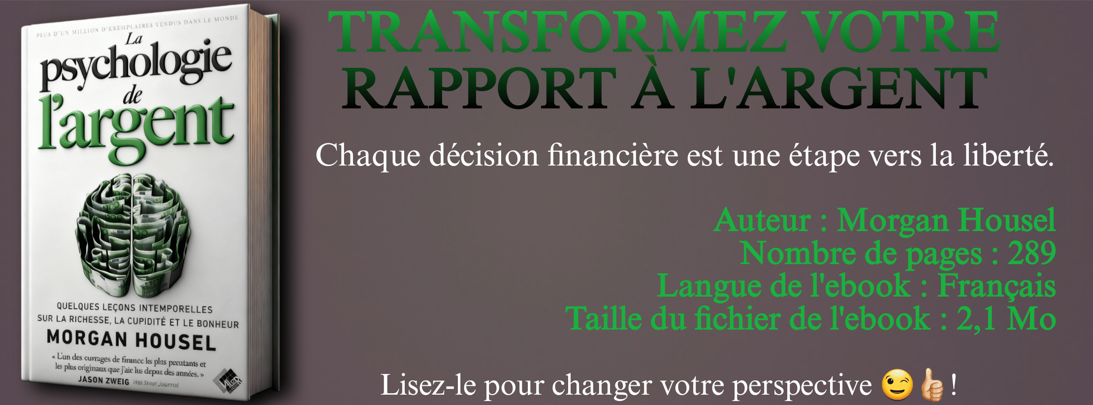 La psychologie de l'argent
