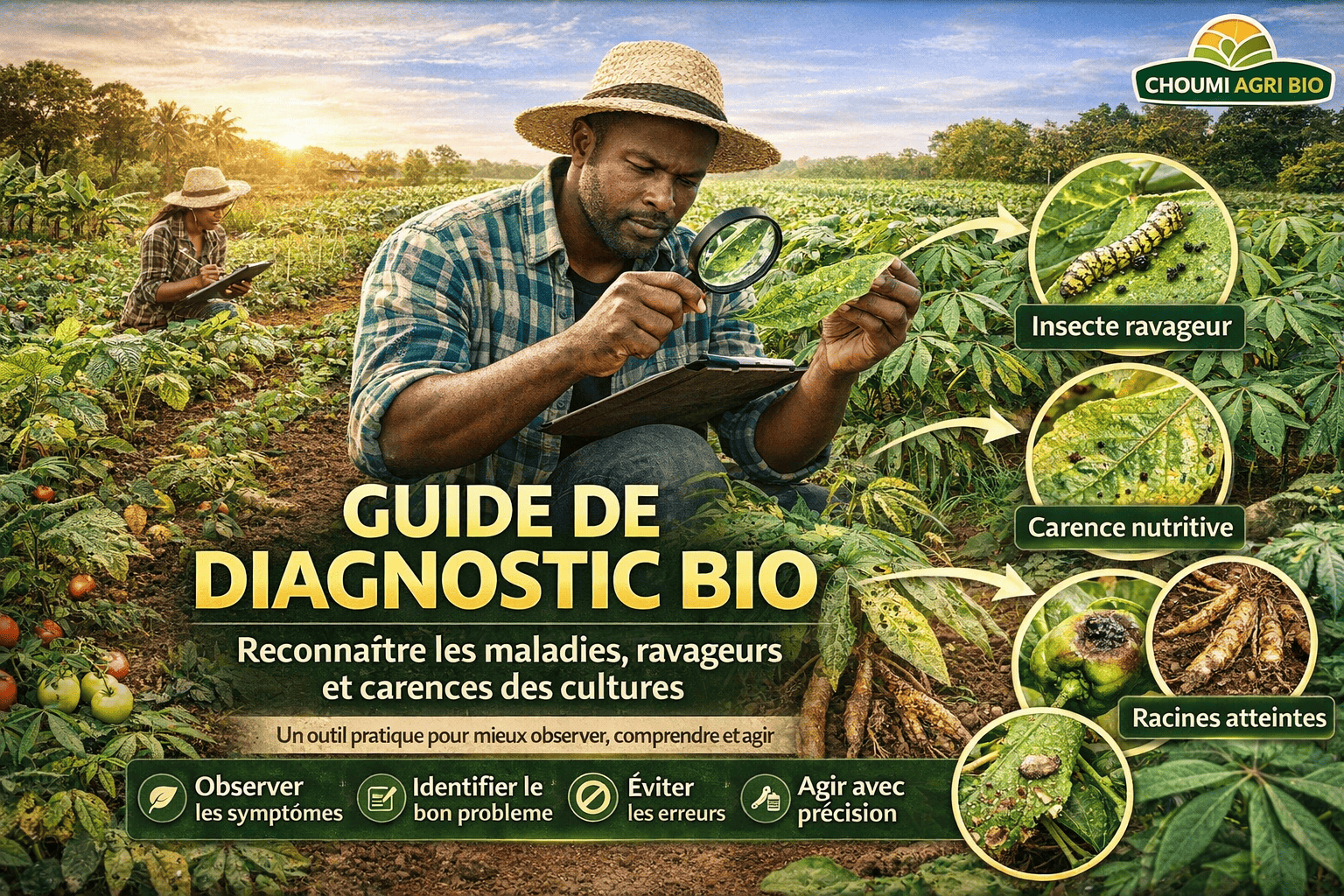 GUIDE DE DIAGNOSTIQUE DES MALADIES, RAVAGEUR ET CARENCE DES CULTURES