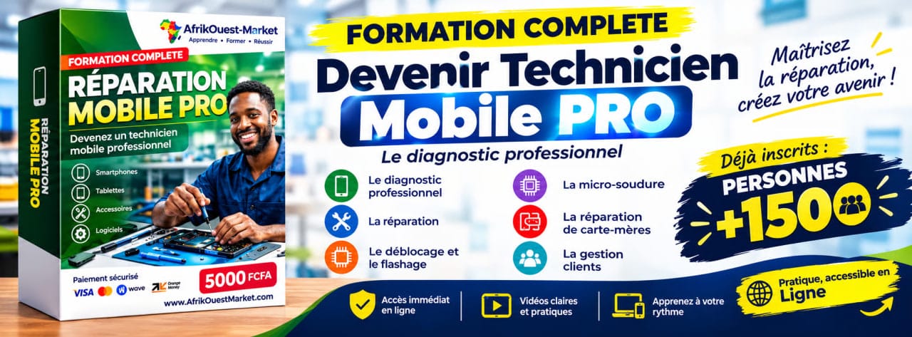 Deviens technicien mobile pro et gagne de l’argent en réparant les téléphones autour de toi.