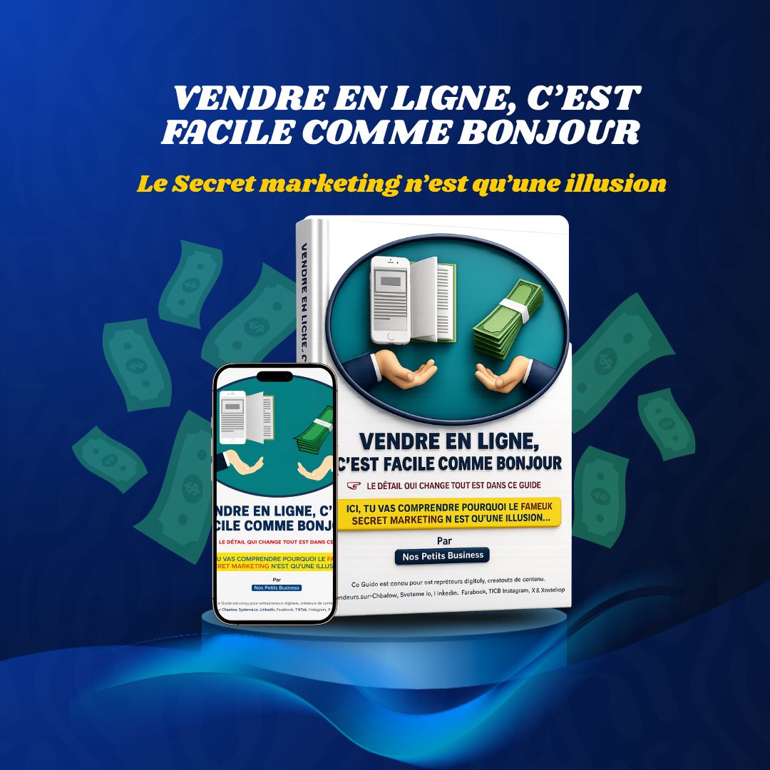 VENDRE EN LIGNE, C'EST FACILE COMME BONJOUR