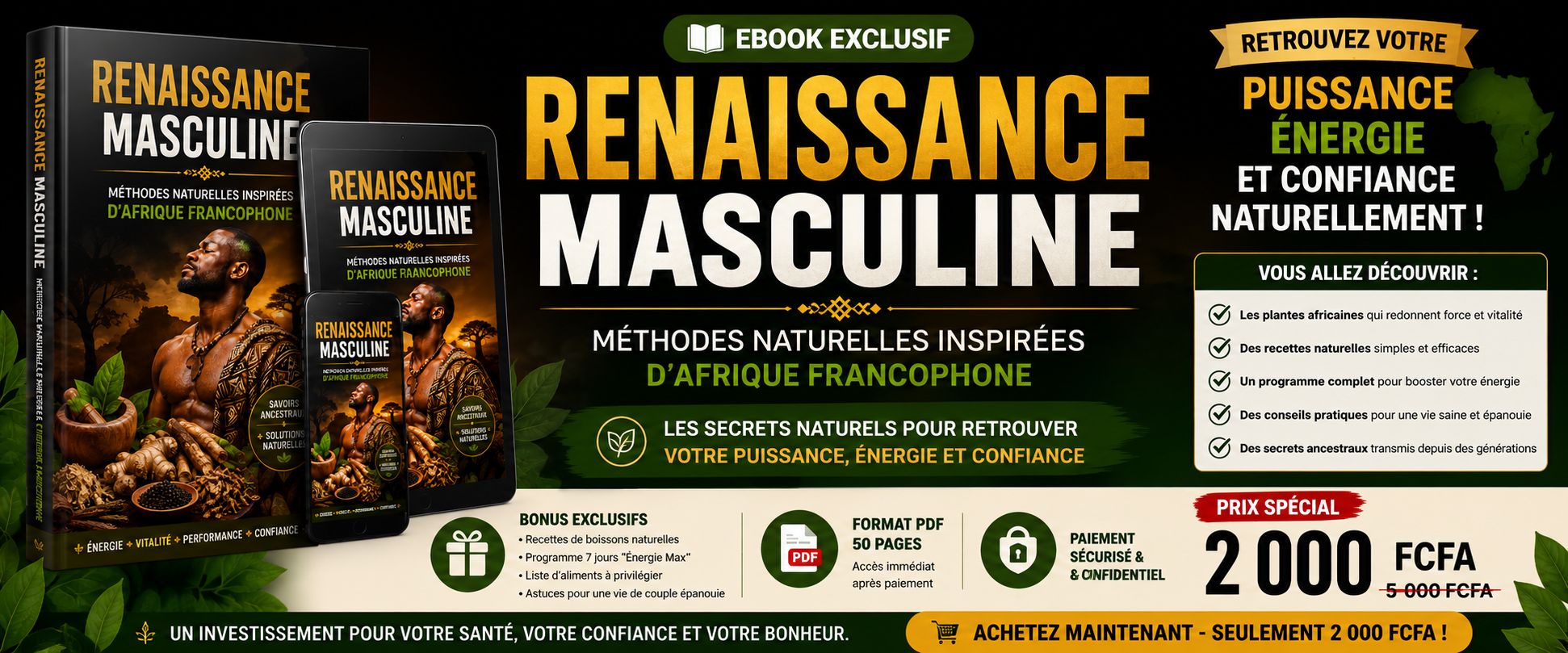 RENAISSANCE MASCULINE: Méthodes Naturelles Inspirées d Afrique Francophone