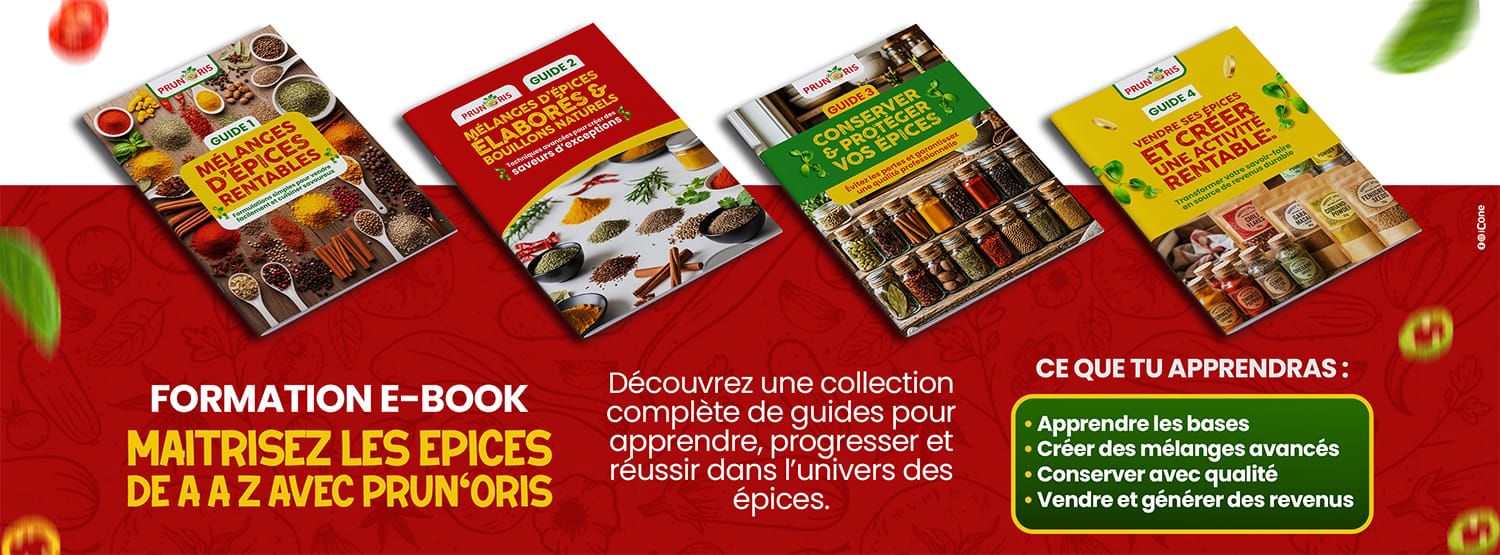 đ¶ïž MAĂTRISEZ LES ĂPICES DE A Ă Z AVEC PRUNâORIS - Collection complĂšte de 4 guides pratiques