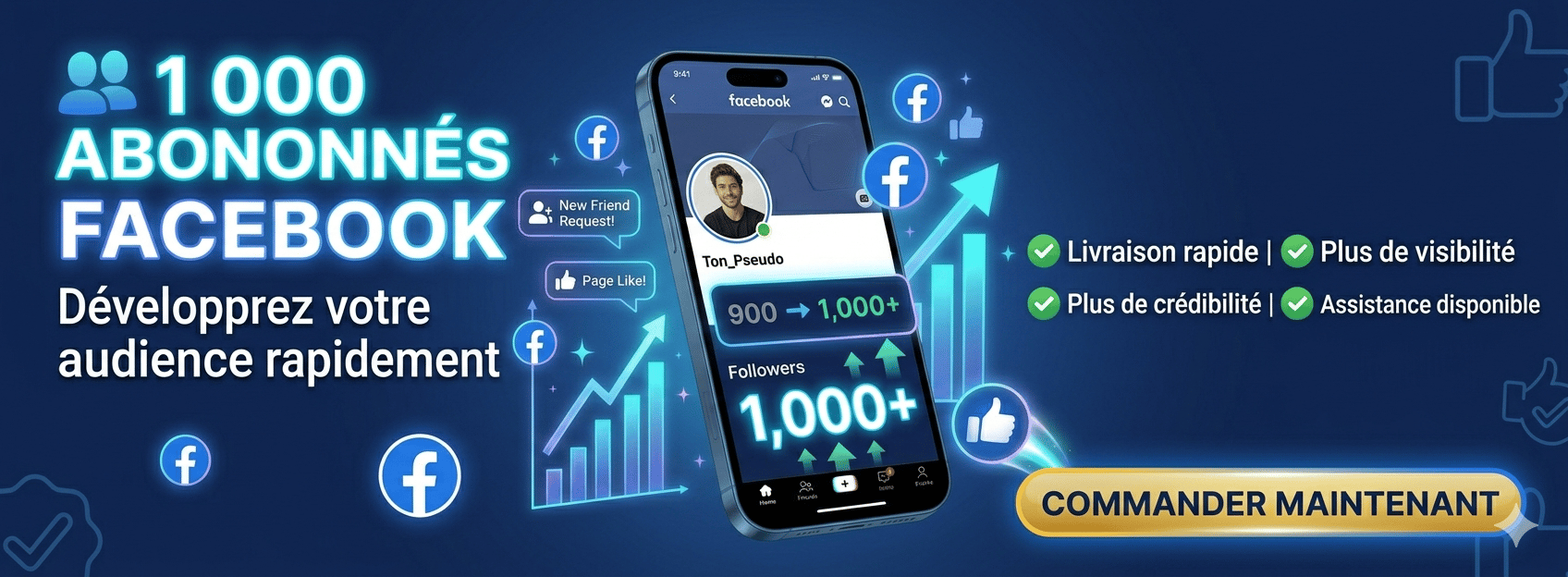 +1K FB