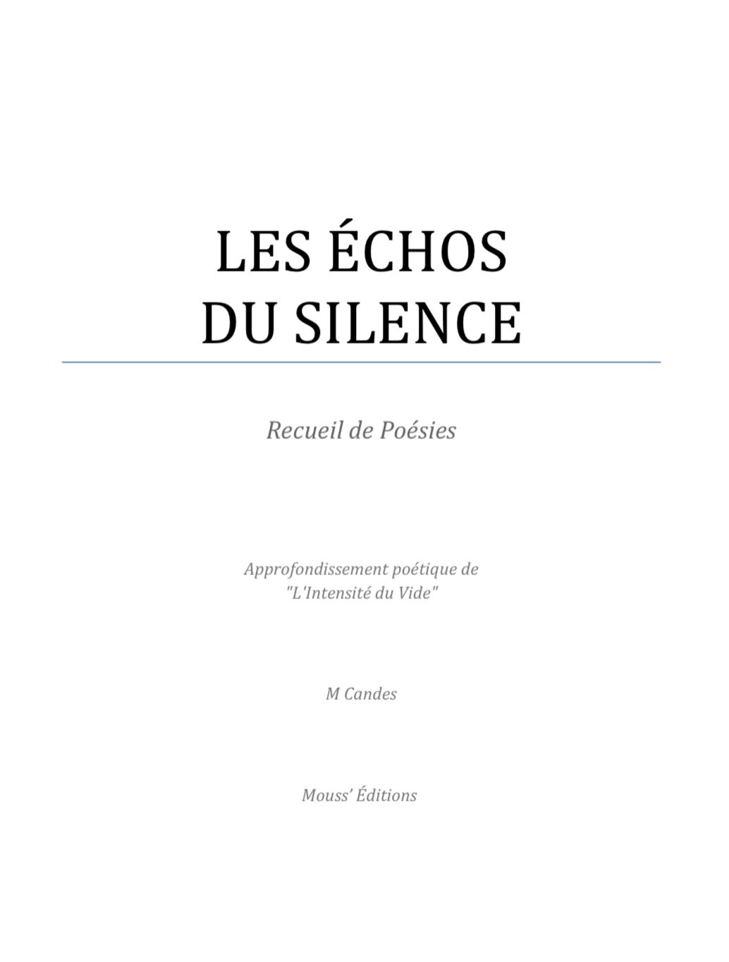 LES ÉCHOS DU SILENCE