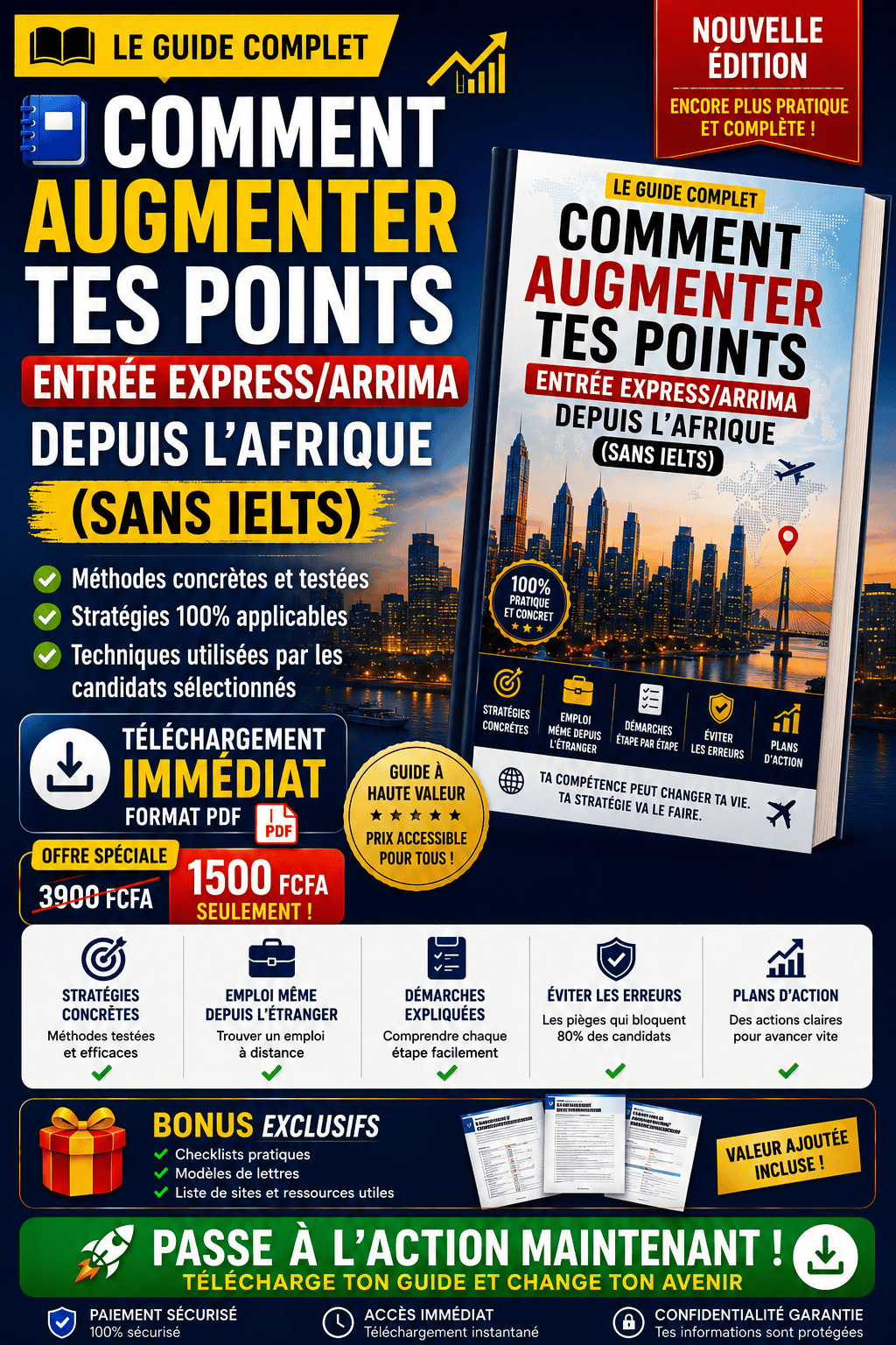 comment augmenter tes points entrée express/Arrima depuis l'afrique