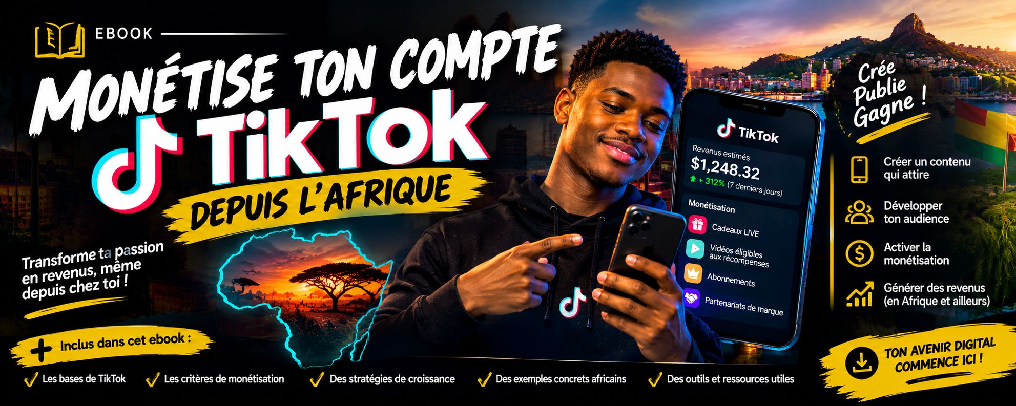 Ebook TikTok Afrique : Stratégies de monétisation pas à pas pour créateurs
