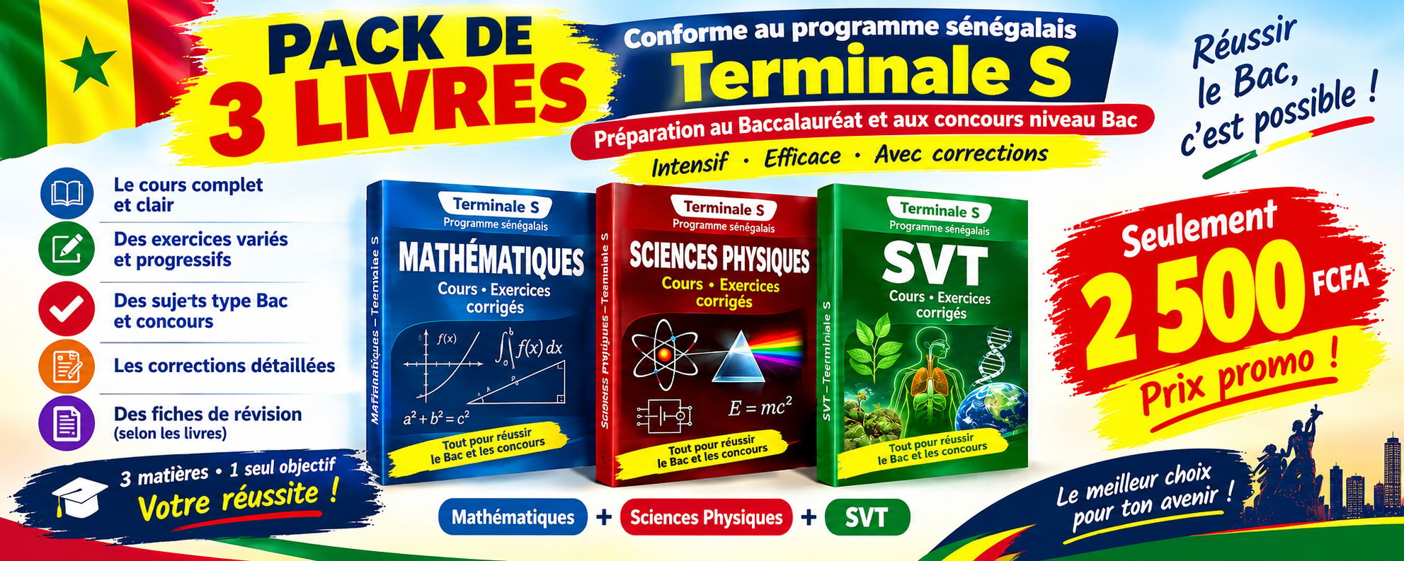 AAAA🔥 PACK TERMINALE S : 3 LIVRES POUR DÉCROCHER LE BAC ! 🎓