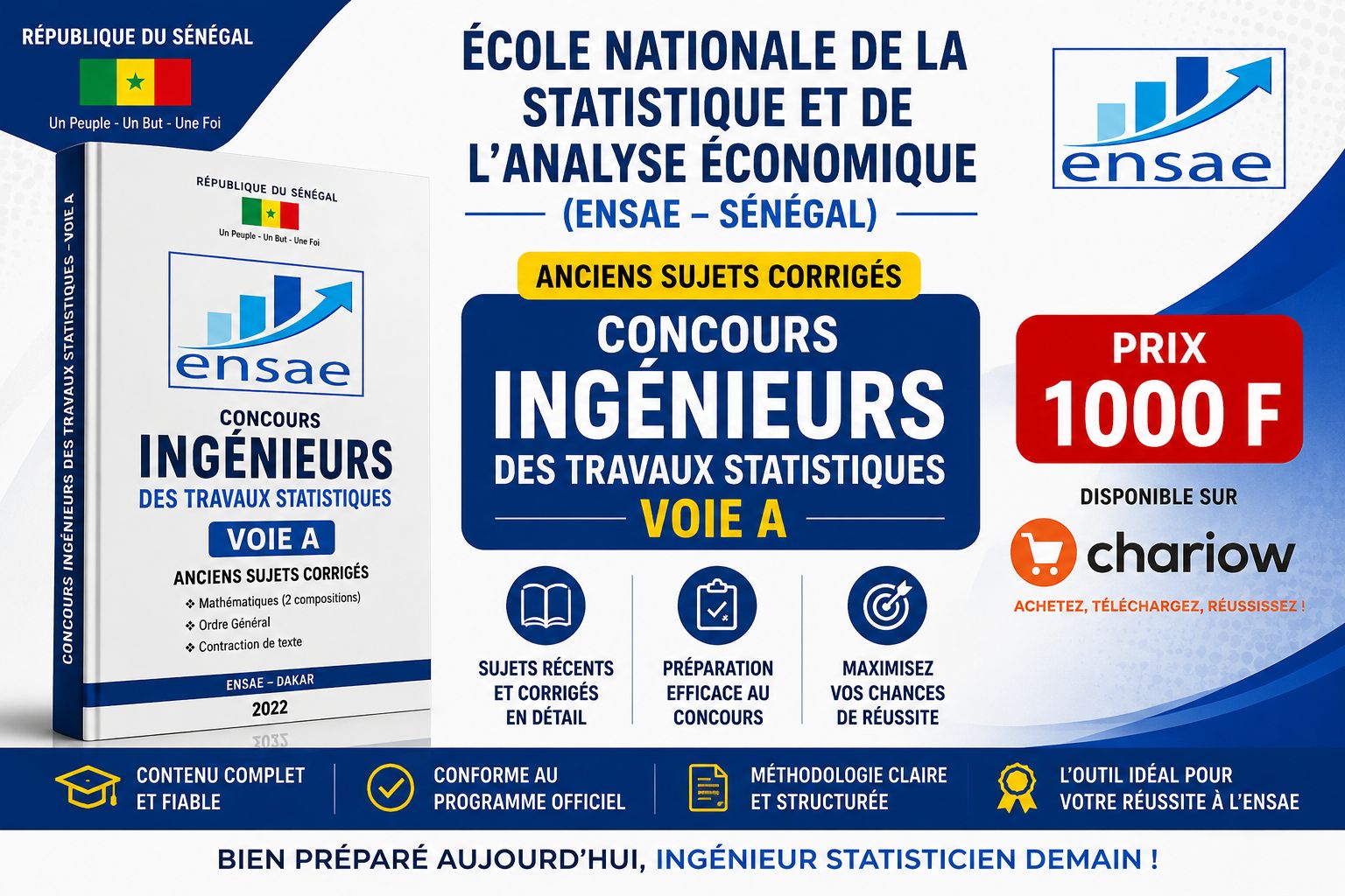 A-ENSAE Sénégal – Concours Ingénieurs des Travaux Statistiques (ITS) Voie A Anciens Sujets Corrigés