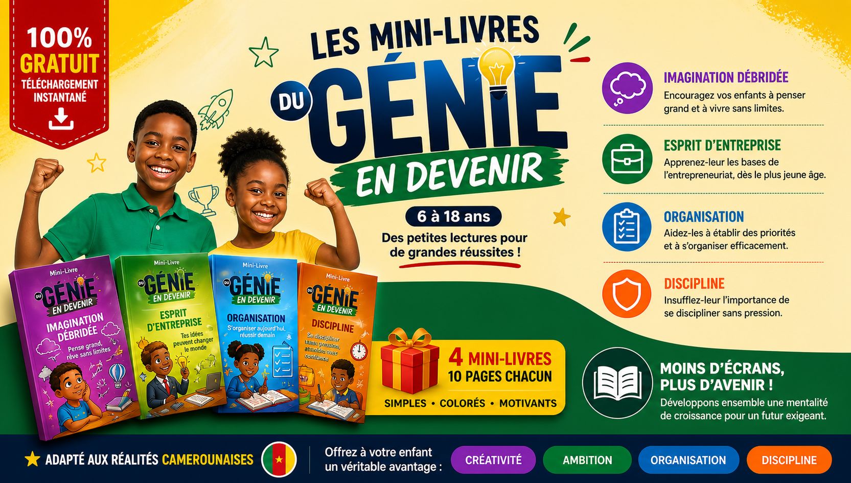 Mini-Livres du Génie en Devenir – 10 chapitres pratiques, téléchargement instantané