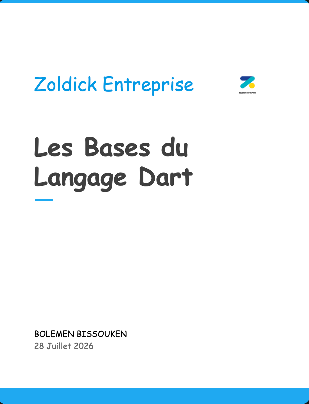 Les Bases du Langage Dart