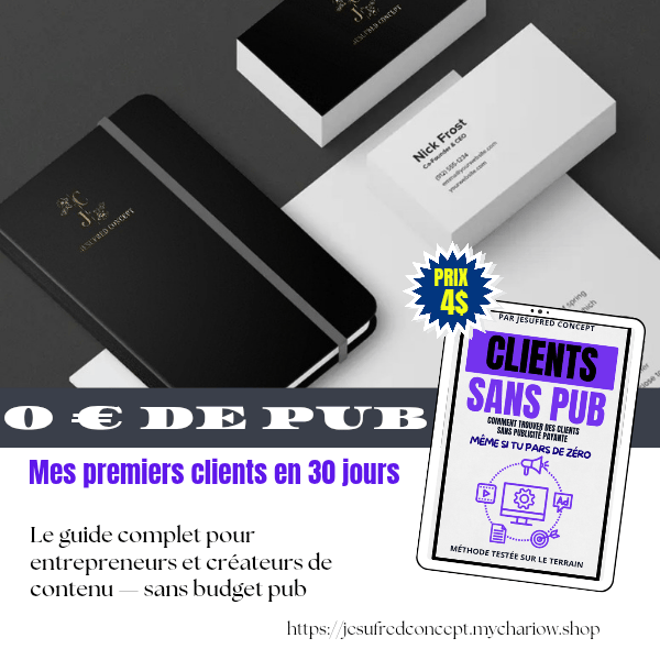 0 € de pub, mes premiers clients en 30 jours