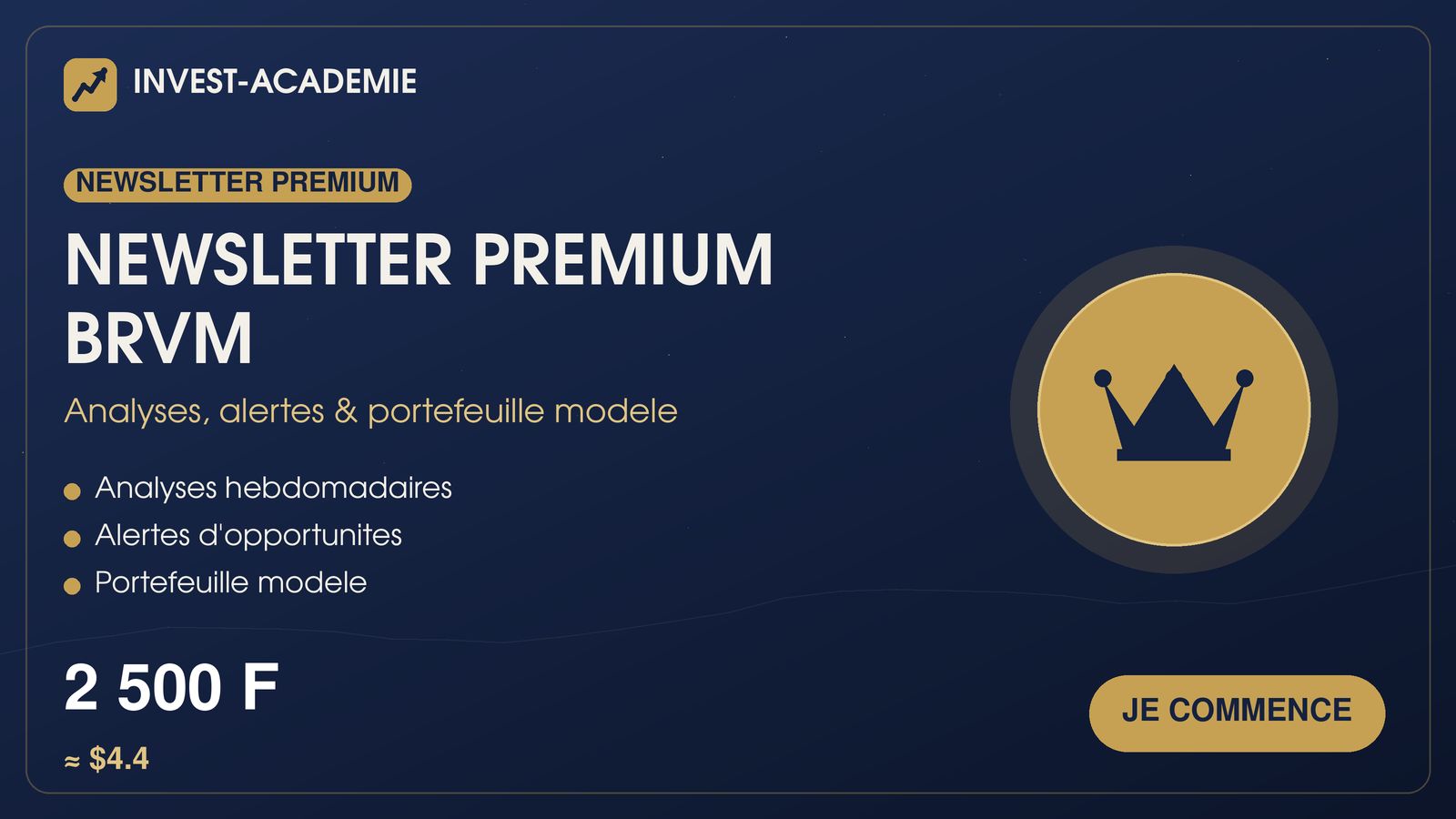 Newsletter Premium BRVM