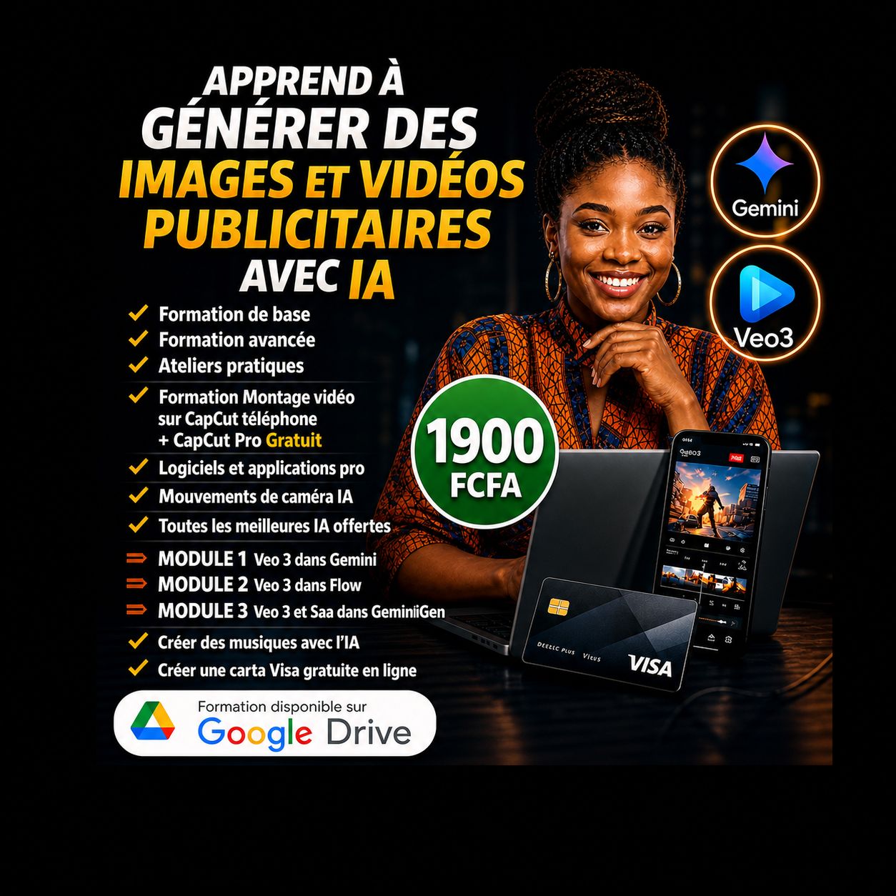 Gemini +Veo3: videos et photos pubicitaire avec IA + 50 IA PRO offertes gratuitement et à vie