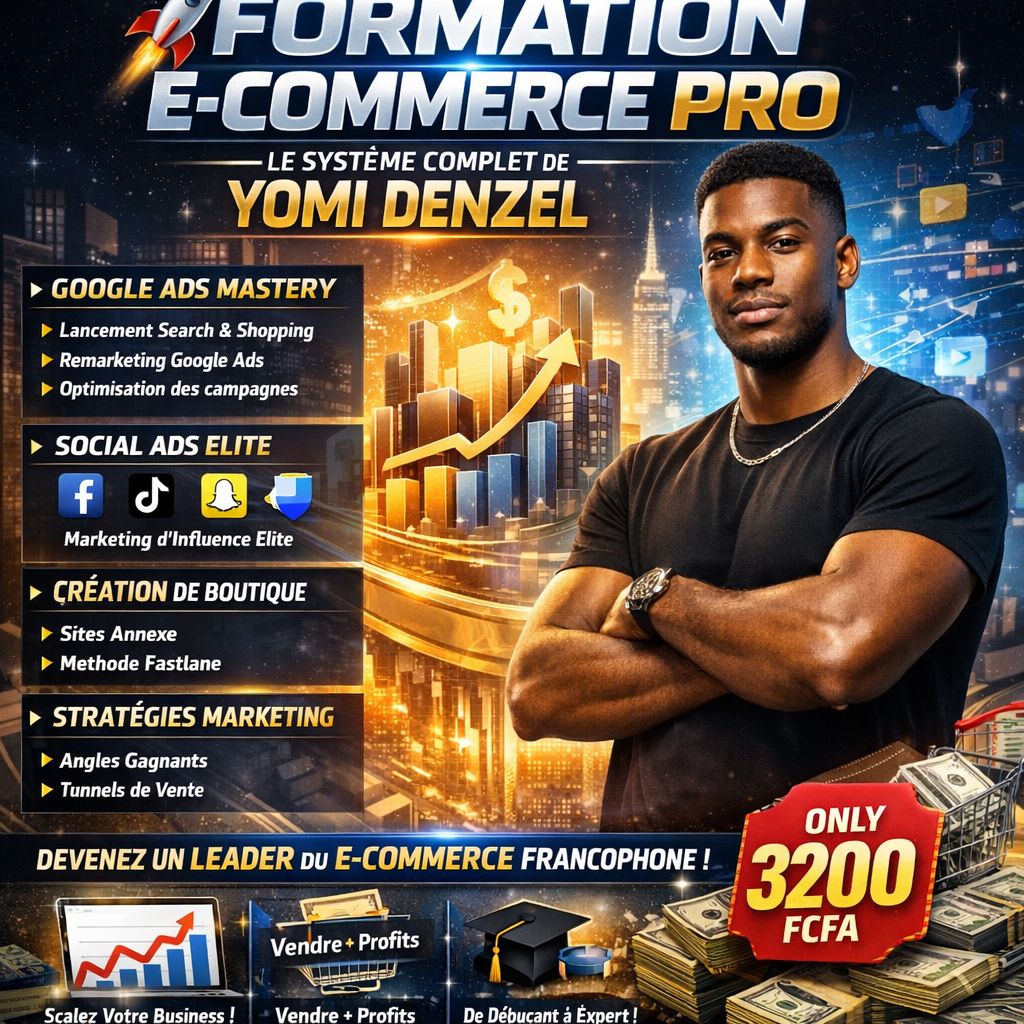 🚀 Formation e-Commerce Pro – Le Système Complet de Yomi Denzel
