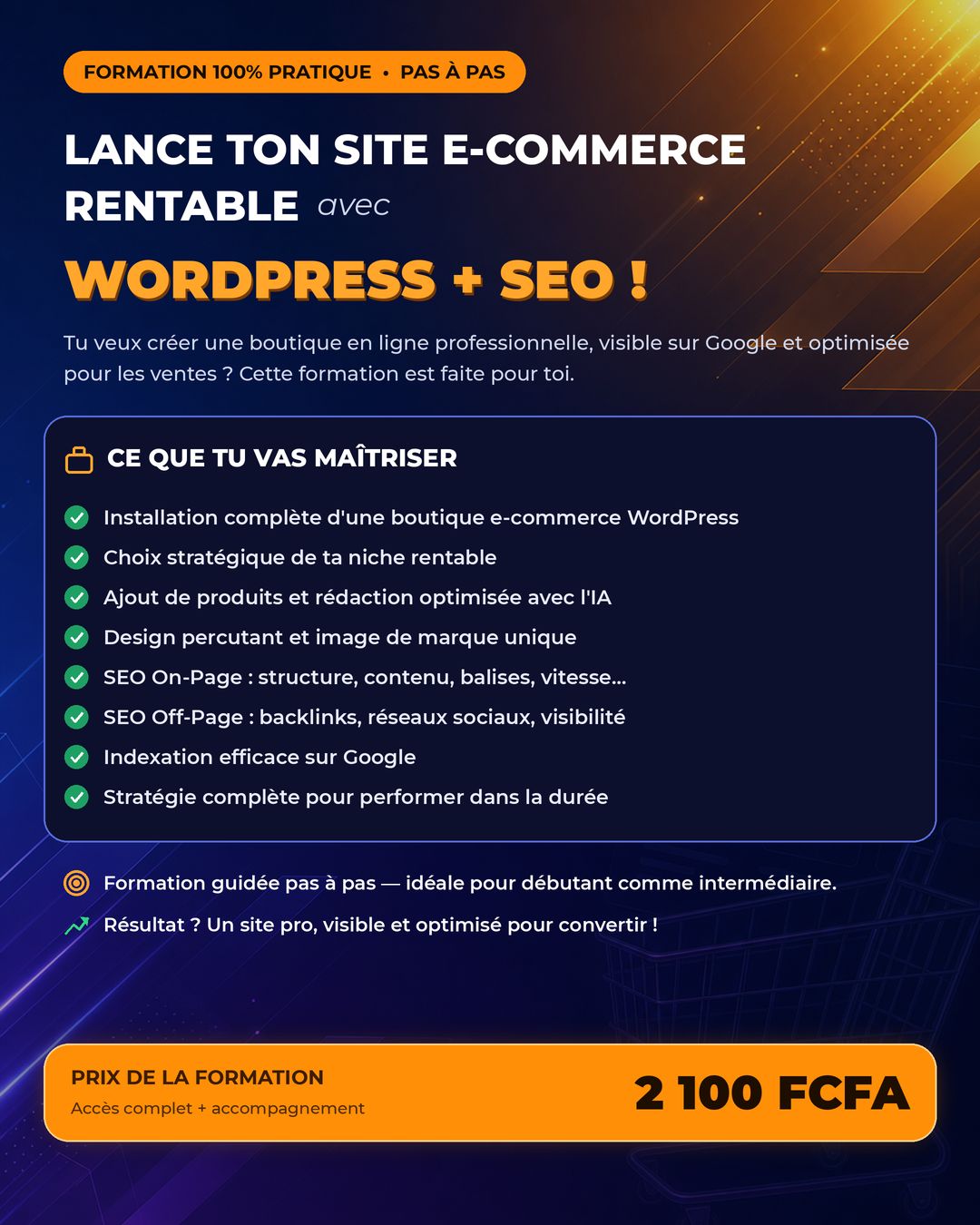 🚀 Lance TON Site E-commerce Rentable avec WordPress + SEO !