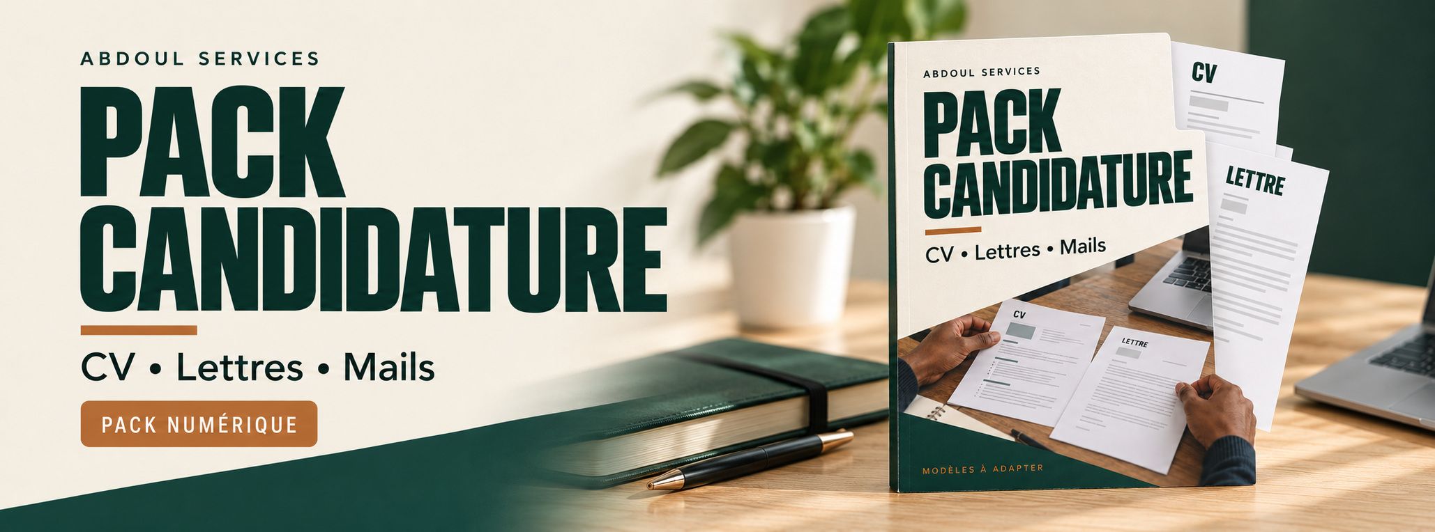 Pack Candidature : modèles de CV, lettres et mails