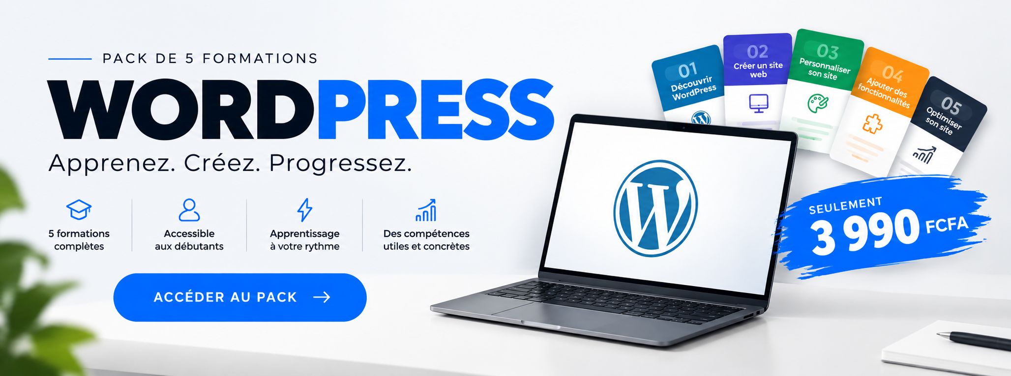 Pack de 5 Formations de Worpress