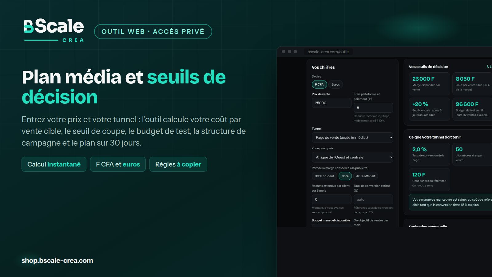 Outil : Plan média et seuils de décision