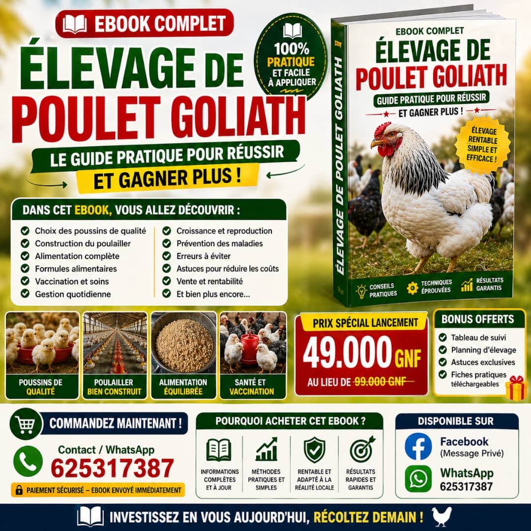 🐔📘 EBOOK COMPLET : ÉLEVAGE DE POULET GOLIATH 📘🐔