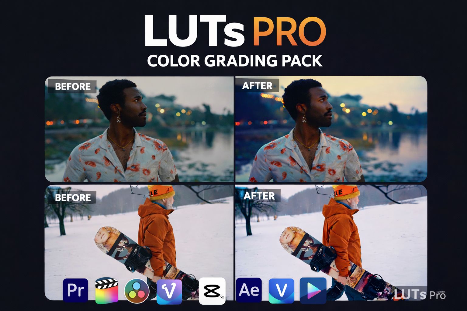 LUTs Pro – Color Grading Pack Professionnel
