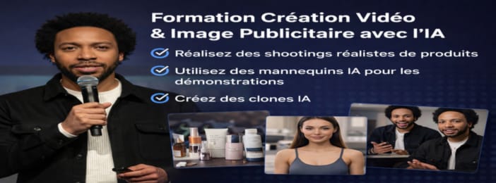 ✅ « Formation publicité avec L'IA et shootings ultra réalistes de produits »