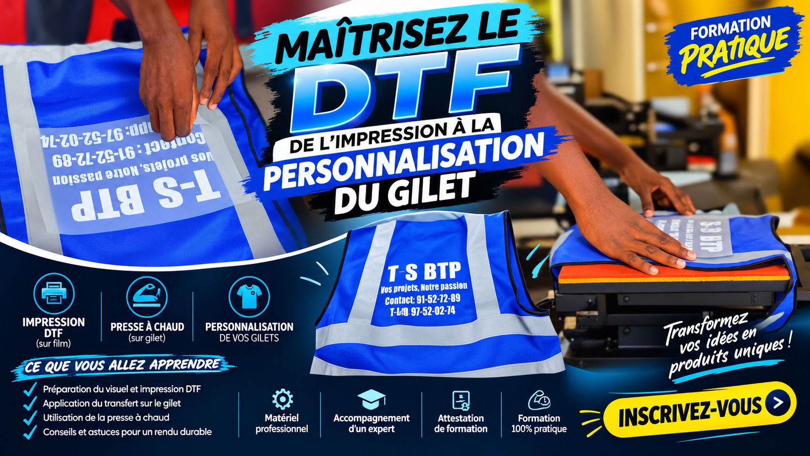 MAÎTRISEZ LE DTF De l’impression à la personnalisation sur gilet