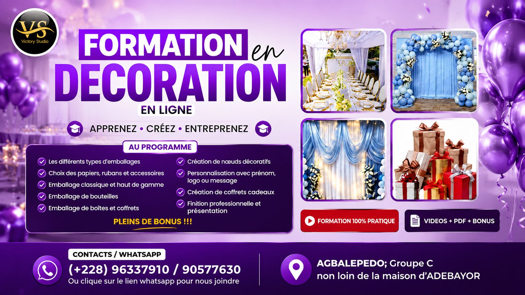 FORMATION EN DECORATION"EMBALLAGE DE COLIS"
