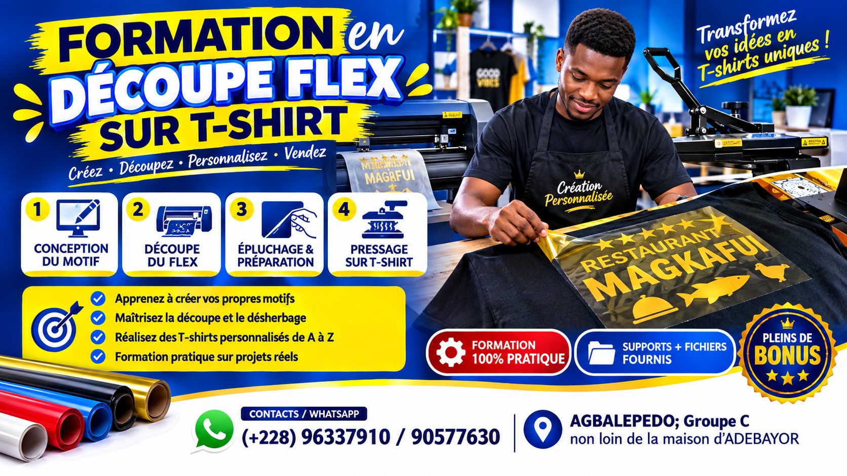 MAÎTRISEZ LE FLEX SUR T-SHIRT