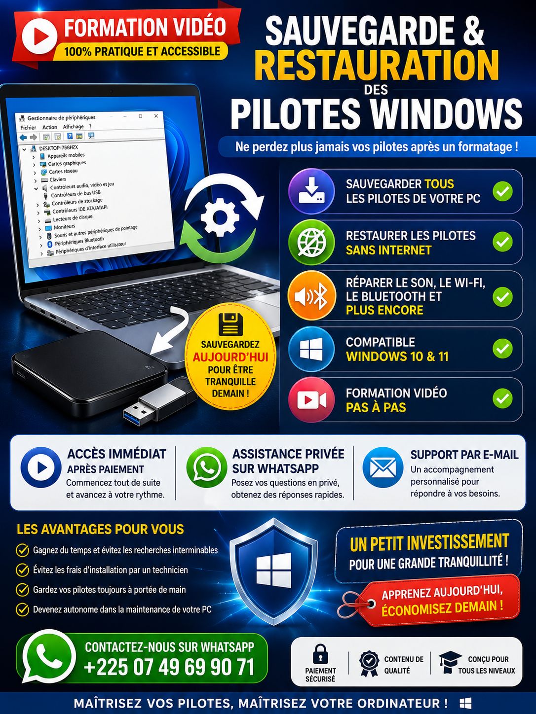 Sauvegarde et Restauration des Pilotes Windows – Formation Vidéo Complète