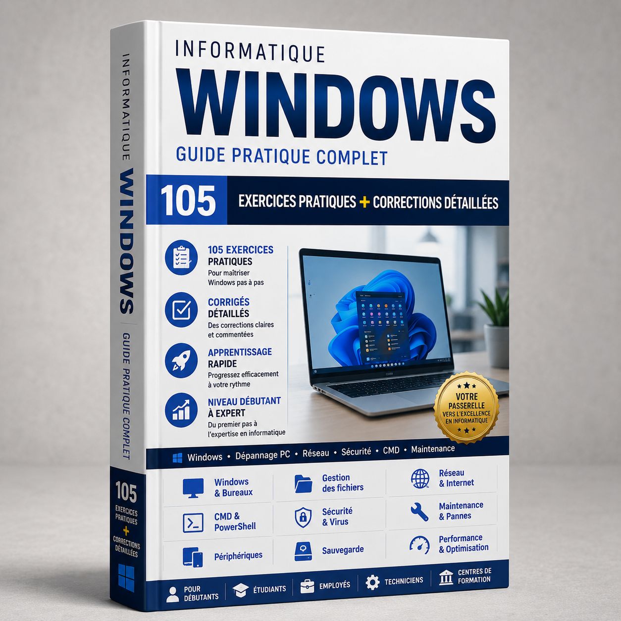 DEVENEZ FORT EN INFORMATIQUE 🚀  100 Exercices Corrigés pour Maîtriser Windows comme un Pro