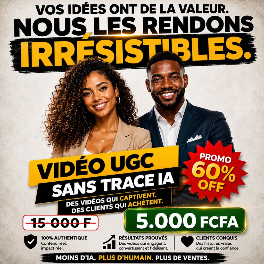 Créez des Vidéos UGC ultra-réalistes Sans Trace I.A : Formation Complète