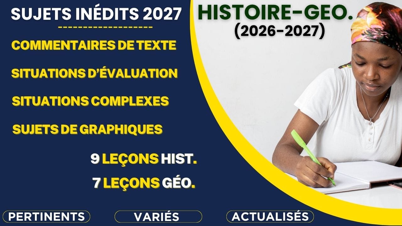 Sujets inédits Histoire-Géo 2027