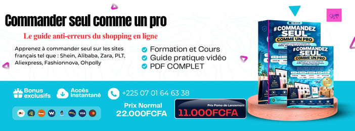 FORMATION 2EN1 : COMMANDER SEUL COMME UN PRO SUR LES PLUS GRANDS SITES DE SHOPPING EN LIGNE