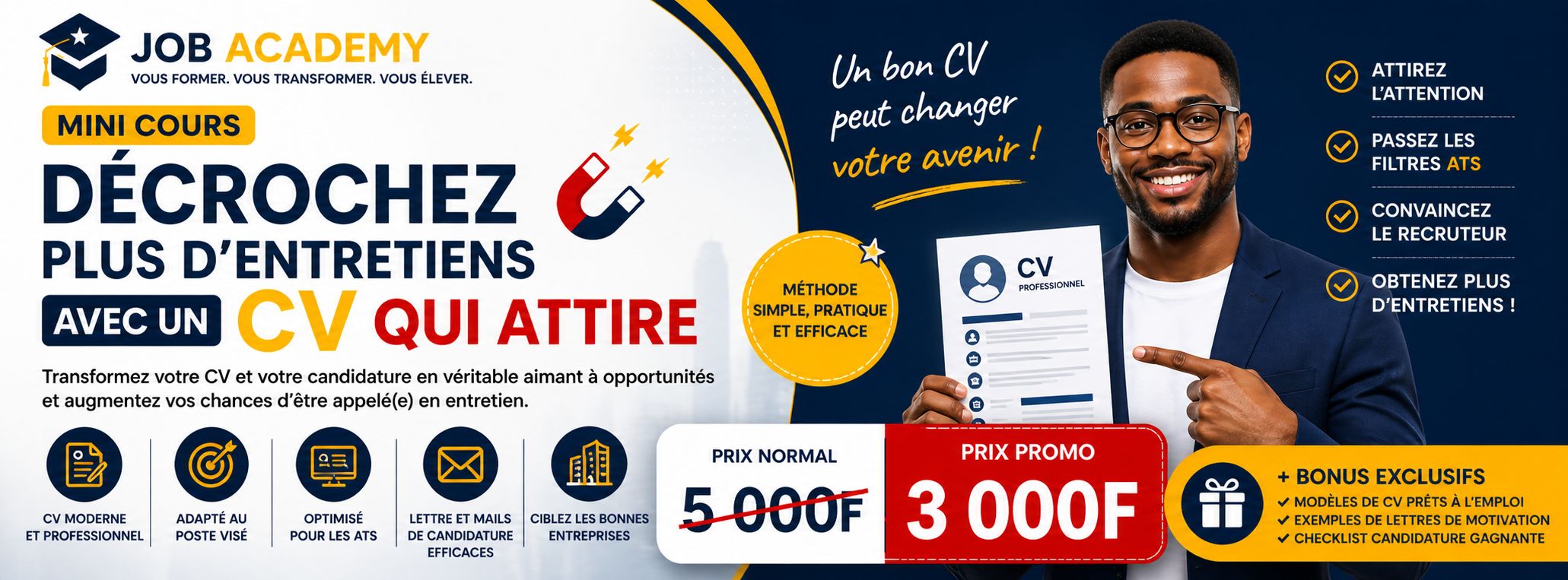 [Mini cours] Décrochez plus d’entretiens avec un CV qui attire