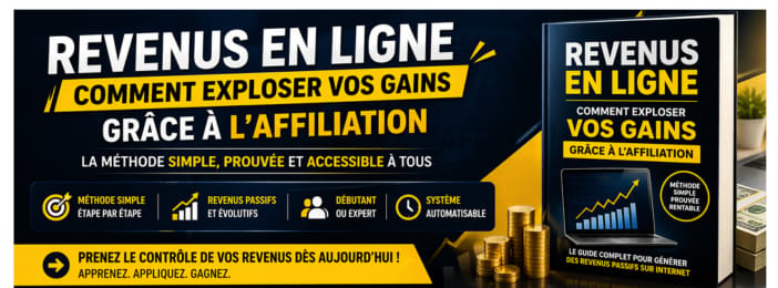 Revenus en ligne : la méthode d’affiliation simple pour générer des gains automatiques durables