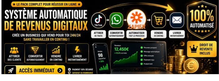 Le système automatique ultime pour générer des revenus en ligne sans travailler en continu facile !