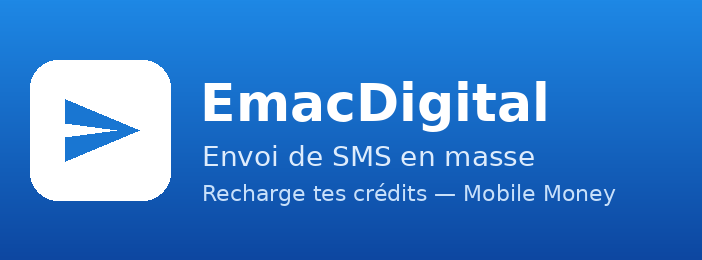 Pack 15 000 crédits SMS EmacDigital — 10 000 F, envoie jusqu'à 15 000 messages
