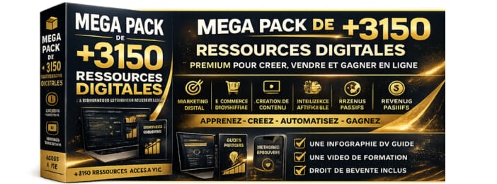 Mega Pack De +3150 Ressources Digitales Premium Pour Créer, Vendre Et Gagner En Ligne