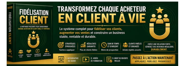 Fidélisation Client : La méthode puissante pour transformer chaque acheteur en client fidèle